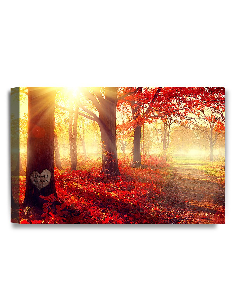 IPIC - You Are My Sunshine, Personalized Artwork with Names and Date on, Customized Gift for Anniversary,Wedding,Birthday and Holidays. 18x12