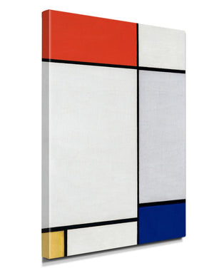 IPIC - Composition in Red Yellow and Blue by Mondrian, Giclee Print on Canavs Wall Art, Abstract Wall Decor for Home, Living Room or Office, Ready to Hang