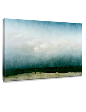 IPIC - The Monk by the Sea by Caspar David Friedrich, Giclee Print on Cotton Canvas, Classic German Romanticism Art Print, Ready to Hang, 36x24 Inches for Study, Bedroom, or Office, Made in USA