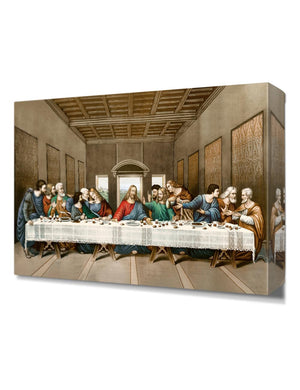 IPIC - Last Supper Canvas Wall Art, Leonardo da Vinci Reproduction, Giclee Canvas Prints Wall Art, Religious Artwork for Home Decor, Living Room, Bedroom, Size: 36X 24