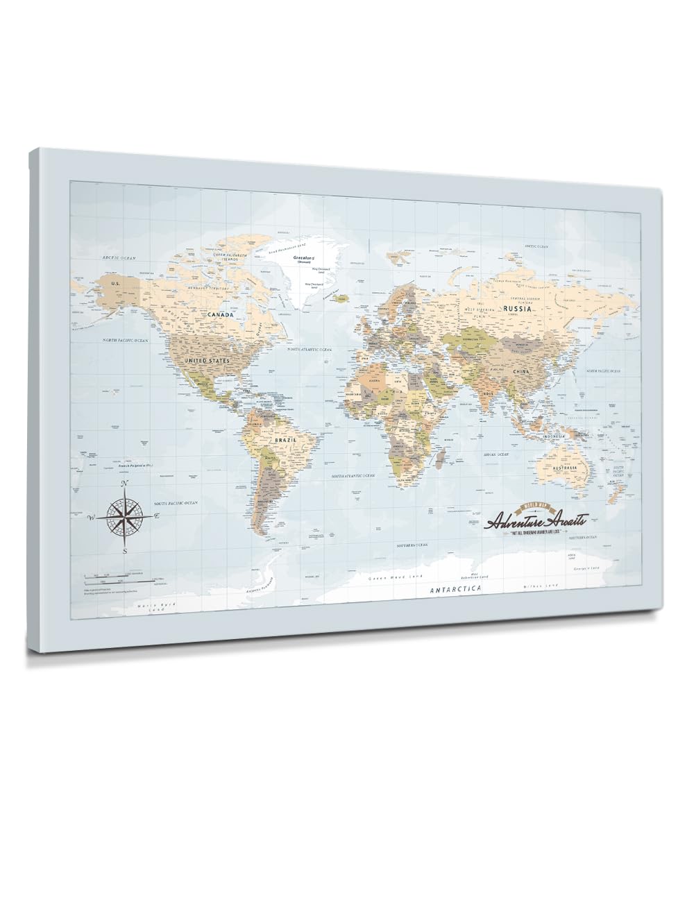 IPIC - World Push Pin Travel Map Canvas