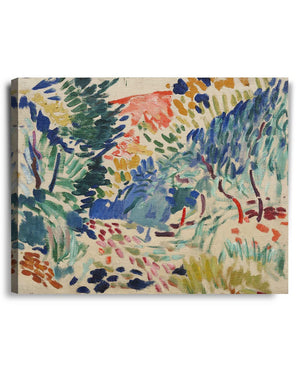 IPIC - In Landscape at Collioure by Henri Matisse, Classic World Famous Painting Giclee Print on Cotton Canvas Stretched over Pine Wood Frame for Wall Decor Size 30x24 in,Made in USA