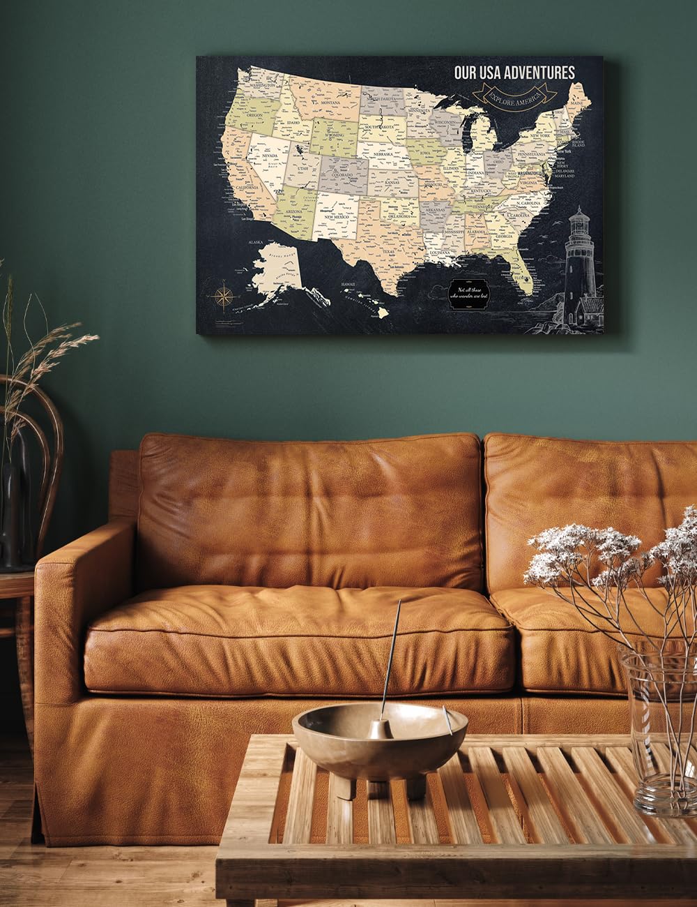 IPIC - USA Push Pin Travel Map Canvas