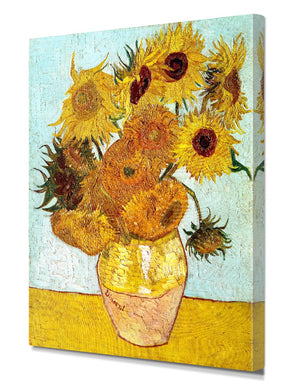 IPIC - Sunflowers 1888 by Vincent Van Gogh, Famous Artist Reproduction Wall Art, Giclee Canvas Print Wall Decor for Living Rooms, Bedrooms, Offices. Total Size: 30X24in