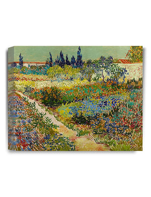 IPIC-Garden at Arles in July. Van Gogh Art Reproduction. Gicless Canvas Print Wall Decor. Size:30x24