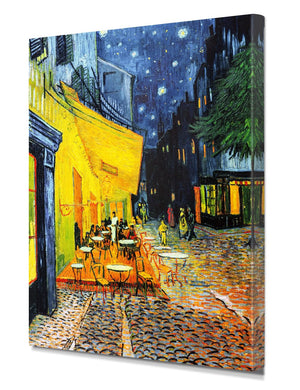 IPIC - Cafe Terrace at Night Vincent Van Gogh Paintings Giclee Canvas Print Wall Art Classic World Artworks for Home Decor, Total size: W 30" x H 24"
