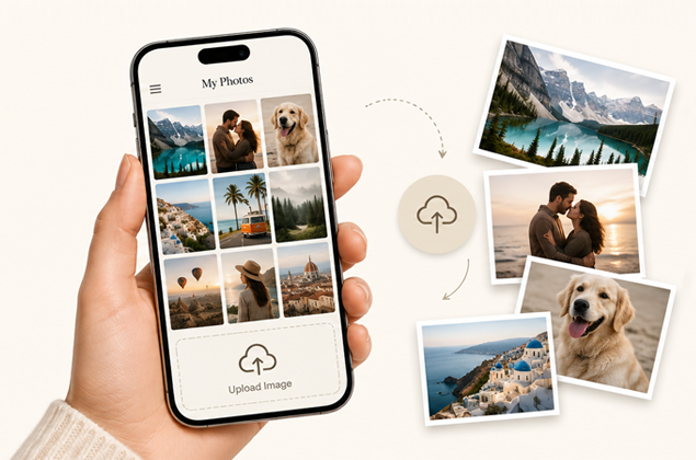 Upload your image on mobile